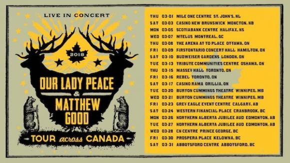Our Lady Peace & Matthew Good at Northern Alberta Jubilee Auditorium